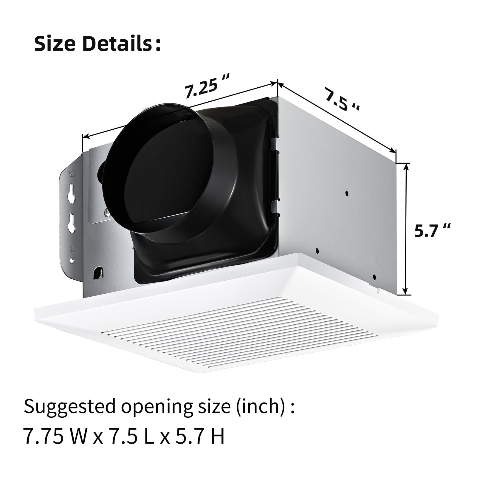 Amazon.com: JOEAONZ Bathroom Exhaust Fan 110 CFM Very Quiet with